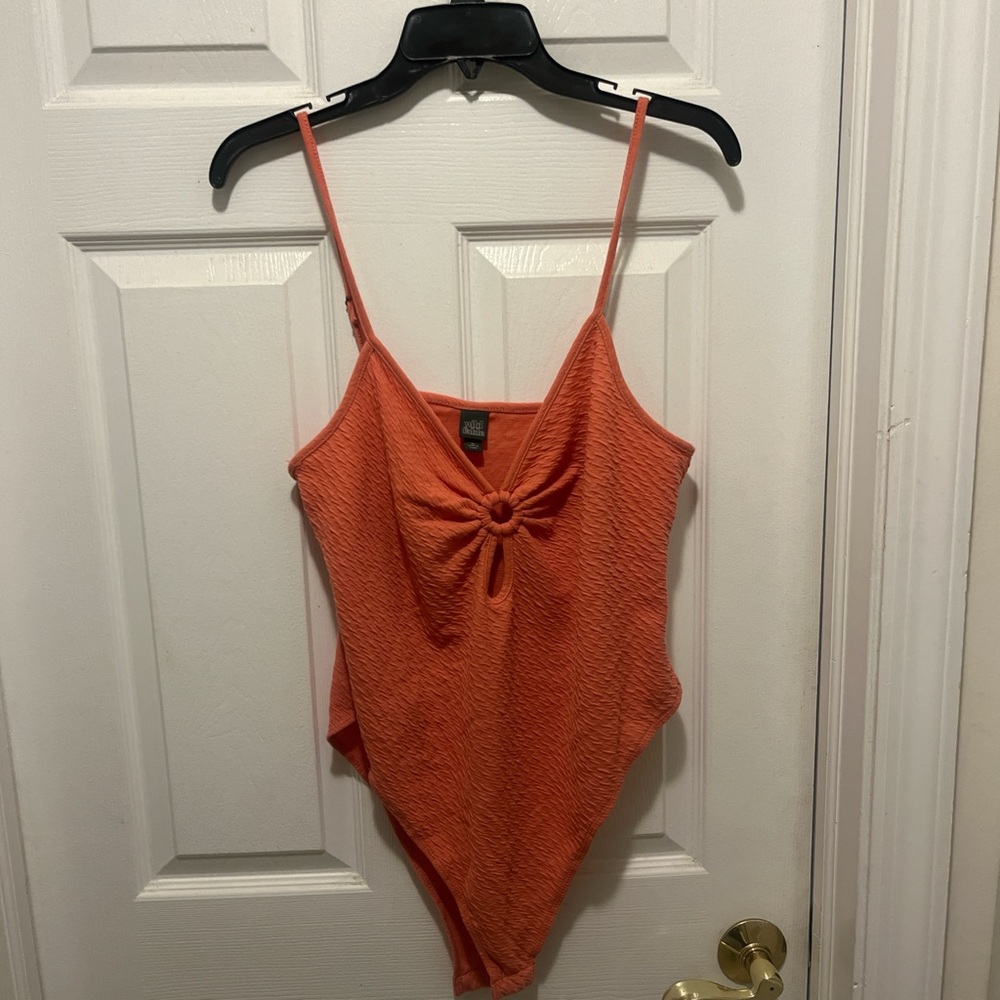 Women’s Orange-Pink Cami Bodysuit